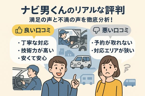 ナビ男くんの良い評判と悪い評判の比較