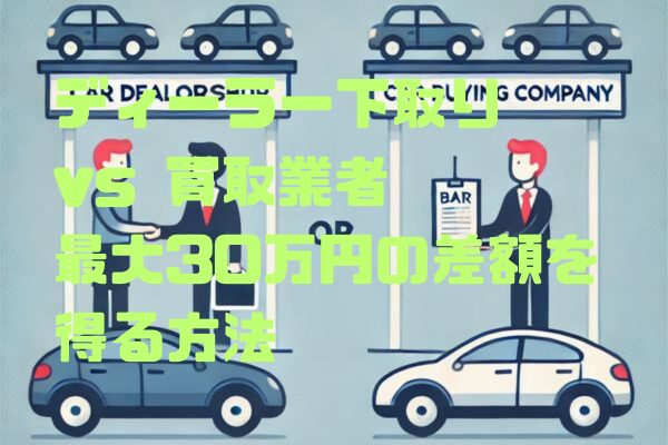ディーラー下取り vs 買取業者 | 最大30万円の差額を得る方法と査定のコツ
