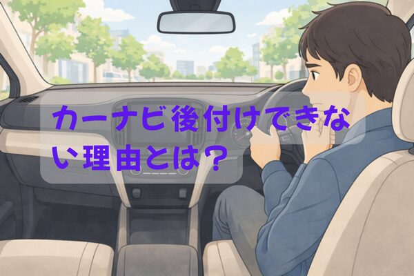 ディスプレイオーディオ一体型でカーナビ後付けができない車内の様子