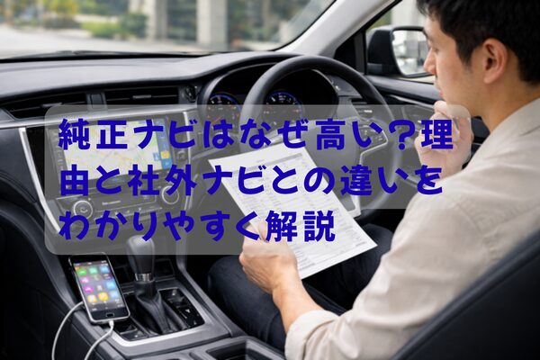 純正ナビが高い理由と社外ナビとの違いを比較した車内イメージ