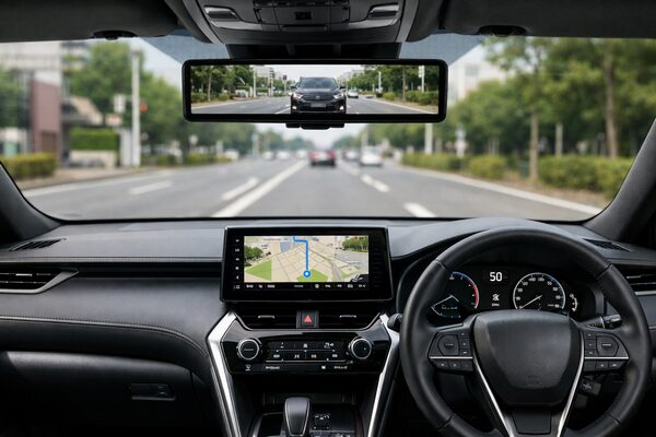 ハリアー80のデジタルインナーミラーの見え方イメージ