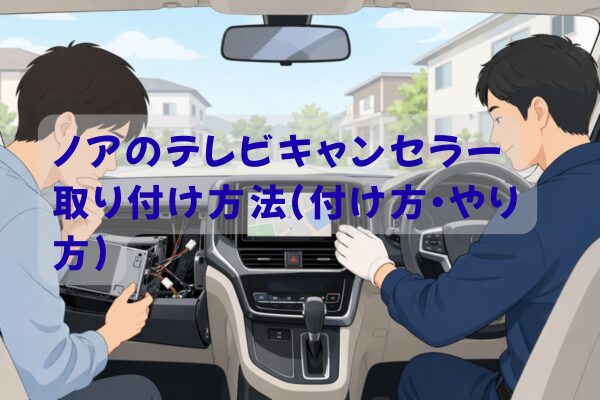 ノアのテレビキャンセラー取り付け方法｜DIYと業者の違いをイメージしたイラスト