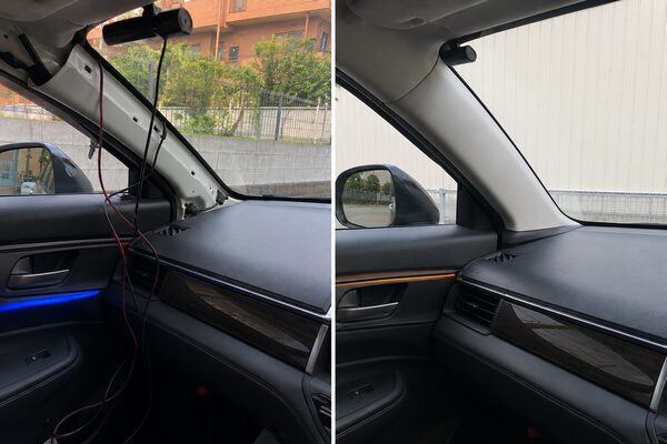 車内カスタムの配線処理や内装仕上げを比較した純正風施工と雑な後付け施工の比較イメージ